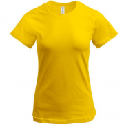 Женская желтая футболка "ALLAZY"