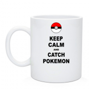 Чашка Keep calm and catch pokemon