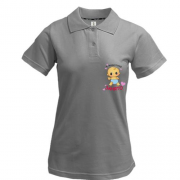 Жіноча футболка-поло із зображенням малюка "У животику зайнято"