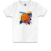 Дитяча футболка c баскетбольним м'ячем