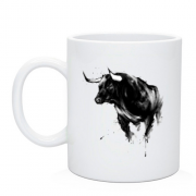 Чашка з чорним биком