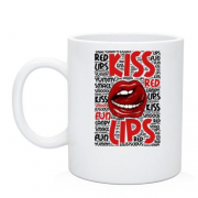 Чашка Kiss red lips
