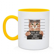 Чашка із заарештованим котом "Kitty BAD"