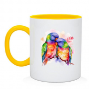 Чашка с декоративными птичками