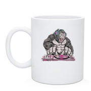 Чашка с гориллой диджеем