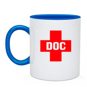 Чашка с красным крестом "DOC"