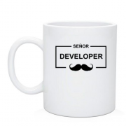 Чашка с надписью "Senior Developer "