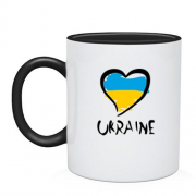 Чашка с надписью "Ukraine" и сердечком