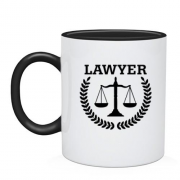Чашка с надписью " lawyer" юрист