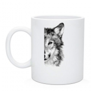 Чашка с половинкой волка