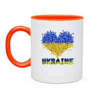 Чашка із сердечками "Ukraine"