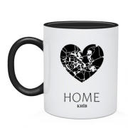 Чашка із серцем Київ "Home"