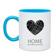 Чашка с сердцем "Home Краматорск"