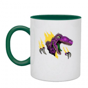 Чашка с вырывающимся динозавром