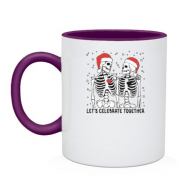Чашка із закоханими скелетами "Новий Рік"