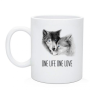 Чашка с волками One Life One Love