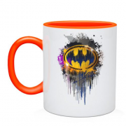 Чашка с знаком Бетмена с подтёками