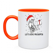 Чашка со скелетом и НГ подарком