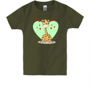 Детская футболка Ребенок жираф