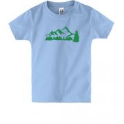 Детская футболка Силуэты гор (Вышивка)