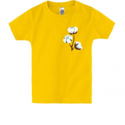 Детская футболка с бавовной (мини на груди) (Вышивка)