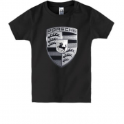 Детская футболка с ч.б. логотипом Porsche