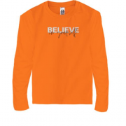 Детская футболка с длинным рукавом Believe in Your Self (Верь в себя) (Вышивка)