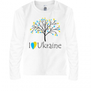 Дитячий лонгслів Я люблю Україну