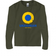 Детская футболка с длинным рукавом "Ukrainian air force"