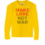 Детская футболка с длинным рукавом "Занимайтесь любовью, а не войной"