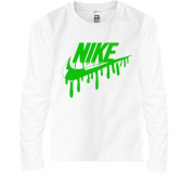 Детская футболка с длинным рукавом лого "Nike" c потеками
