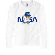 Детская футболка с длинным рукавом с медвеженком "NASA"
