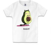 Детская футболка с котом авокадо (Avocat)