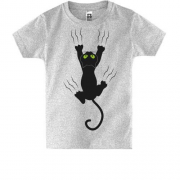 Дитяча футболка з дряпаючим котом