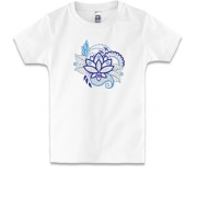 Дитяча футболка з квітковою мандалою (Вишивка)