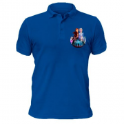 Чоловіча футболка-поло з героями мультфільму "Крижане серце 2"