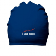Хлопковая шапка с надписью "I love forex"