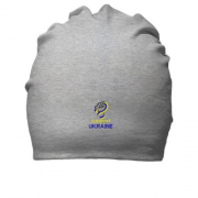 Бавовняна шапка з вишивкою Support Ukraine (Вишивка)