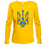 Жіночий лонгслів з гербом України у стилі писанки