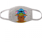Тканинна маска для обличчя Stitch and Baby Yoda