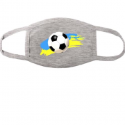 Тканинна маска для обличчя "Футбольний м'яч на прапорі"