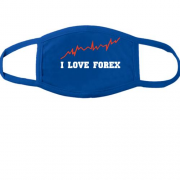 Тканинна маска для обличчя з надписью "Я люблю форекс"