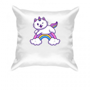Подушка "Котик на радуге"