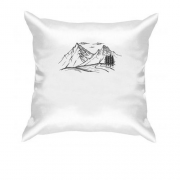 Подушка с изображением гор