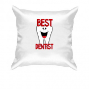 Подушка с надписью "Лучший дантист"