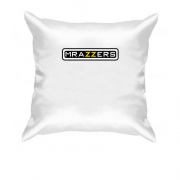 Подушка с надписью "Mrazzers" в стиле Brazzers