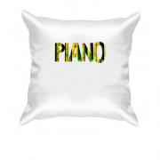 Подушка с надписью "Пиано"