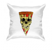 Подушка с пиццой в виде черепа