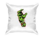 Подушка с зелёной рукой "зомби"