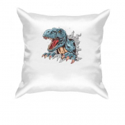 Подушка со злым динозавром